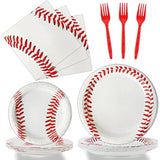 Baseball Party Supplies for 24 – 96PCS Plates, Napkins & Decor for Girls' Birthday Celebration