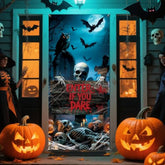 Halloween Door Cover 79x35 Inch Scary Graveyard Banner Haunted House Decor