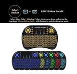 2.4G Wireless Mini Keyboard With Upgraded 7 Colors Backlight Memory, Touchpad Mouse, Usb Receiver Remote Control For Android Tv Box, Windows Pc, Smart Tv, Pad, Mac, Linux:I8-7C