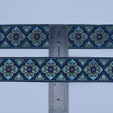 Boho Jacquard Ribbon 5 Yards Green Embroidery Jacquard Trim For Sewing