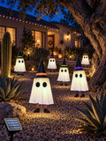 3 Pcs Halloween Ghost Decorations Outdoor, Solar Powered Yard Stake Lights