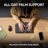 Logitech Wave Keys MK670 Combo, Wireless Ergonomic Keyboard with Signature M550 L Wireless Mouse, Comfortable Natural Typing, Bluetooth, Logi Bolt, for Multi-OS, Windows/Mac - Graphite