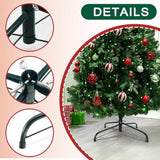 16” Christmas Tree Stand For Artificial Trees, Foldable Metal Xmas Tree Stand, Replacement Fake Christmas Tree Holder Base For 2 Ft To 7 Ft Trees, Fits Tree Poles Up To 0.86”