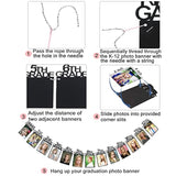 Graduation Photo Banner For 2025 2026 Party Decorations, Kindergarten To 12Th Grade Picture Banner, Middle School, High School College Graduation Party Supplies Black 4X6 Inch Sg063Bk