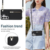 for Galaxy S26 Ultra Wallet Case with Card Holder & Lanyard for Women, PU Leather Flip Folio Protective Cover with Adjustable Crossbody Wrist