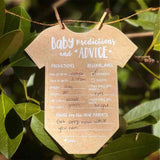 Kate Aspen Baby Predictions for Baby Shower Advice Cards - 50-Count Onesie Shaped Baby Shower Games for Girl or Boy - Gender Neutral Decor, Table Decorations, Activity and Keepsake For New Parents