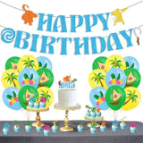 Birthday Party Decoration Set For Moanna - Moanna Cake Topper, Hawaii Tropical Sandy Beach Birthday Party Supplies, Includes Banner Balloon Cake Decoration