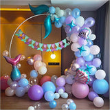 Mermaid Balloon Garland Kit With Tail Balloons Arch For Girl Birthday Party Decorations And Baby Shower Supplies
