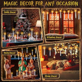 Floating Candles With Wand Halloween Decorations: 32 Pcs Magic Hanging Floating Flameless Candles With Remote For Halloween Christmas Tree Birthday Parties Indoor Outdoor Wall Decor