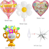 Mother'S Day Balloon Garland Arch Kit With 134 Pcs Mother'S Day Balloons Decorations Happy Mothers Day Foil Balloons Banner For Best Mom Ever Mothers Day Party Birthday Decoration Supplies