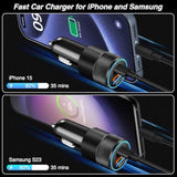 Usb C Car Charger, 2 Pack 38W Dual Ports Usb-C & Usb-A Car Charger Adapter Fast Charging Cigarette Lighter Chargers For Iphone16E 16 15 14 13, Samsung S24, Pixel Cargador Para Carro Phone Plug