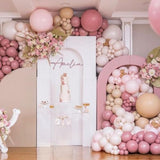 Boho Balloon Arch Kit 122Pcs Dusty Pink Yellow Rose Gold for Baby Shower Wedding