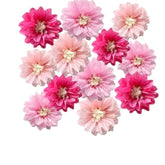 12Pcs 8In 10In Paper Flowers Tissue Flowers Pom Paper Pom Poms Hanging Flowers Floral Backdrop Wedding Party Flower Decorations Diy Art Craft Blooms For Birthday Baby Shower Nursery Decor Pink