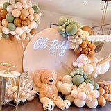 Sage Green Balloon Arch Kit β 137pcs Neutral Boho Balloons for Baby Shower & Party Decor