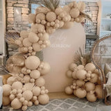 Nude Beige Balloon Double Stuffed Tan Brown Balloons Garland Different Sizes Latex Apricot Balloons Arch Kit For Neutral Baby Shower Jungle Theme Woodland Teddy Bear Birthday Boho Party Decorations