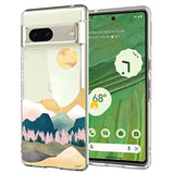 Soft TPU Shock Absorption Slim Embossed Pattern Protective Back Cover for Pixel 7