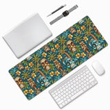 Laptop Mouse Pad Tikis Tropical Tree Desk Mat With Stitched Edges 31.5X 11.8 Inch Non-Slip Large Keyboard Rubber Writing Table Mat For Office Home