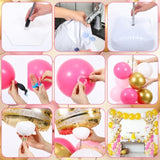 2 Princess Balloon Column Kits with Crowns & 100 Balloons for Baby Shower or Birthday Party