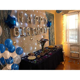 50Pcs Happy Birthday Balloon Decorations, 3D Premium Reusable Aluminum Foil Birthday Banner And Ecofriendly Big Star And Latex Balloons Set For Birthday Party Decorations And Supplies