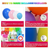 146pcs Rainbow Balloon Arch Kit – Multicolor Balloons & Star Foils for Party and Carnival Decor