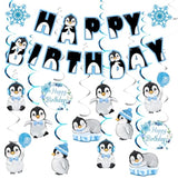 Penguin Happy Birthday Banner & Streamers – Party Supplies for Kids & Teens