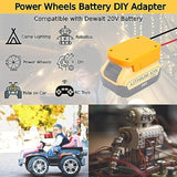Power Wheels Adapter Compatible With Dewalt 20V Battery With Fuse & Wire Terminals?Work With 20V Dcb205 Dcb206 Dcb200 Lithium Battery Converter For Rc Car,Robotics,Rc Truck,Diy Use