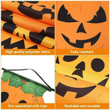 2pcs Halloween Pumpkin Porch Sign Trick or Treat Door Banner Hanging Party Decorations