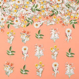 200 Pcs Wildflower Confetti For Girls, Wild Flower Paper Table Scatters, Pink Floral Flowers Table Decorations For Birthday Wedding Bridal Baby Shower Party Supplies