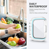(2 In 1) For Waterproof Apple Watch Screen Protector Case 40Mm Se 3Rd/Se 2Nd Generation/Se/Series 6/5/4 Accessories, 360 Front & Back, Iwatch Face Cover With Tempered Glass For Women Men, 40 Mm