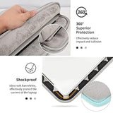 Laptop Sleeve Case 14 Inch With Handle, Waterproof, Anti-Scratch, Shockproof Protective Computer Bag, Large Storage & Multi-Pocket Design-Light Grey