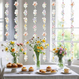 8 Packs Wildflower Paper Hanging Garland Birthday Decorations, Flower Party Baby Bridal Shower Floral Birthday Decor For Girls Women, Spring Summer Wedding Ceiling Decoration