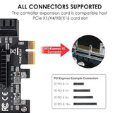 Pcie Sata Card 6 Ports, With 6 Sata Cables And Low Profile Bracket, 6 Gbps 1X