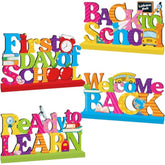 4Pack Back To School Decorations, First Day Of School Wooden Table Centerpieces Back To School Party Decorations For Classroom School Office Table Decor