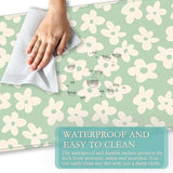 Desk Mat,Daisy Flower Vintage Gaming Mouse Pad 31.5 X 15.7 In Extended Mousepad Non-Slip Rubber Base, Stitched Edges Keyboard Mouse Mat Desk Pad For Office Home And Game