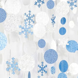 Snowflake-Snow Blue-Silver Christmas Party-Decorations Garland - 52Ft Winter Wonderland Frozen Hanging Paper Banner Streamers, Birthday Baby Shower New Year Ceiling Decor