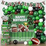 245 Pcs Football Birthday Party Decorations Football Birthday Banner Balloons Plates And Napkins Tablecloth Backdrop For Game Day Touchdown Sports Theme Party Supplies