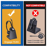 Engage 75 Earpads - Compatible With Engage 75/65 Headset I Cooling Gel Fabric Replacement Ear Cushions With Microphone Foam - Not Fit Engage Convertible And Engage Mono Version Model