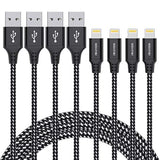 Iphone Charger Cable, 4Pack 3Ft/1M Lightning Cable Nylon Braided Mfi Certified Iphone Cable Usb Sync Cord Fast Iphone Charging Cable For Iphone Xs Max X Xr 8 7 6S 6, Ipad Mini/Air, Ipod