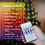 Christmas Tree Lights, Christmas Lights Indoor Outdoor 200 Led 6.6Ft X 10 String Lights With Diy Scenarios 24 Modes Remo