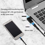 Right Angle Usb C To Micro Usb Adapter, 90 Degree Type C Male To Micro 5Pin Usb Female Charging And Data Transfer Connector Converter Adapter - 2 Pcs/Black