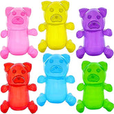 Inflatable Gummy Bears, 12 Inch Tall - Great For Birthday Party Decorations & Favors, Candyland Themed Supplies, Photo Booth Props, Blow Up Pool Toys For Kids - Pack Of 6