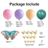 142Pcs Pastel Balloon Garland Kit β Pink, Purple, Sage & Butterfly Decor for Party and Shower