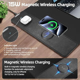 Mouse Pad With Wireless Charging, Gaming Mouse Pad With Ultra-Smooth Surface, Large Xxl Desk Mat, Non-Slip, Waterproof Computer Keyboard Pad, 800X400X4Mm, Included 20W Pd Power Adapter