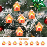 Gingerbread House Christmas Lights Battery Operated - 10Ft 30 Led Fairy String Lights With 6H Timer, Perfect For Home In