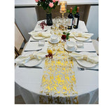 Gold Glitter Mesh Table Runner 11in x 100ft for Wedding Party Decor