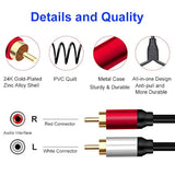 2Rca Male To 2Rca Male Stereo Audio Cable 20 Ft,Dual Shielded Gold-Plated Rca