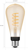 ST23 Smart Filament LED Bulb 60W E26 White Ambiance 4 Pack Alexa Google Home