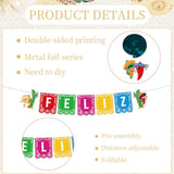 Mexican Birthday Party Decorations - 10Pcs Mexican Party Decorations Feliz Cumpleaños Banner Hanging Swirls Decoration Fiesta Themed Día De Los Muertos Cinco De Mayo Birthday Decor Supplies