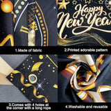 XL Happy New Year Banner 72x44in Backdrop Party Decorations 2026