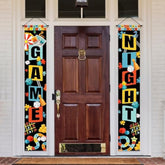 Game Night Porch Banner 12X72 Inch Decorations,Game Party Decorations Chess Card Porch Sign Door Banners For Front Door Playing Card Party Supplies Decoration Banner Photo Booth